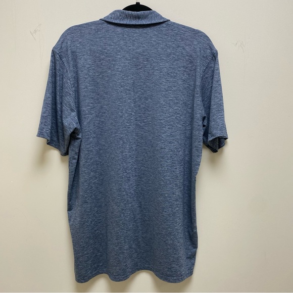 Antiqua Seattle Seahawks NFL Short Sleeve Polo Men’s Shirt Heather Navy Large - Picture 2 of 8